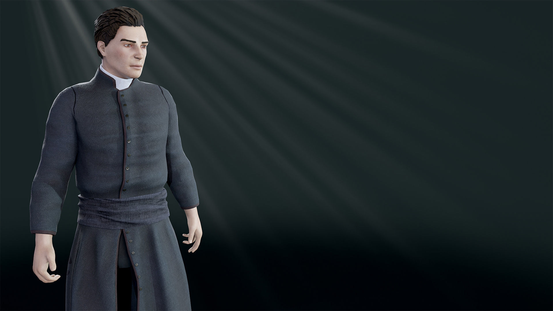 Priest Low-poly 3D model_21