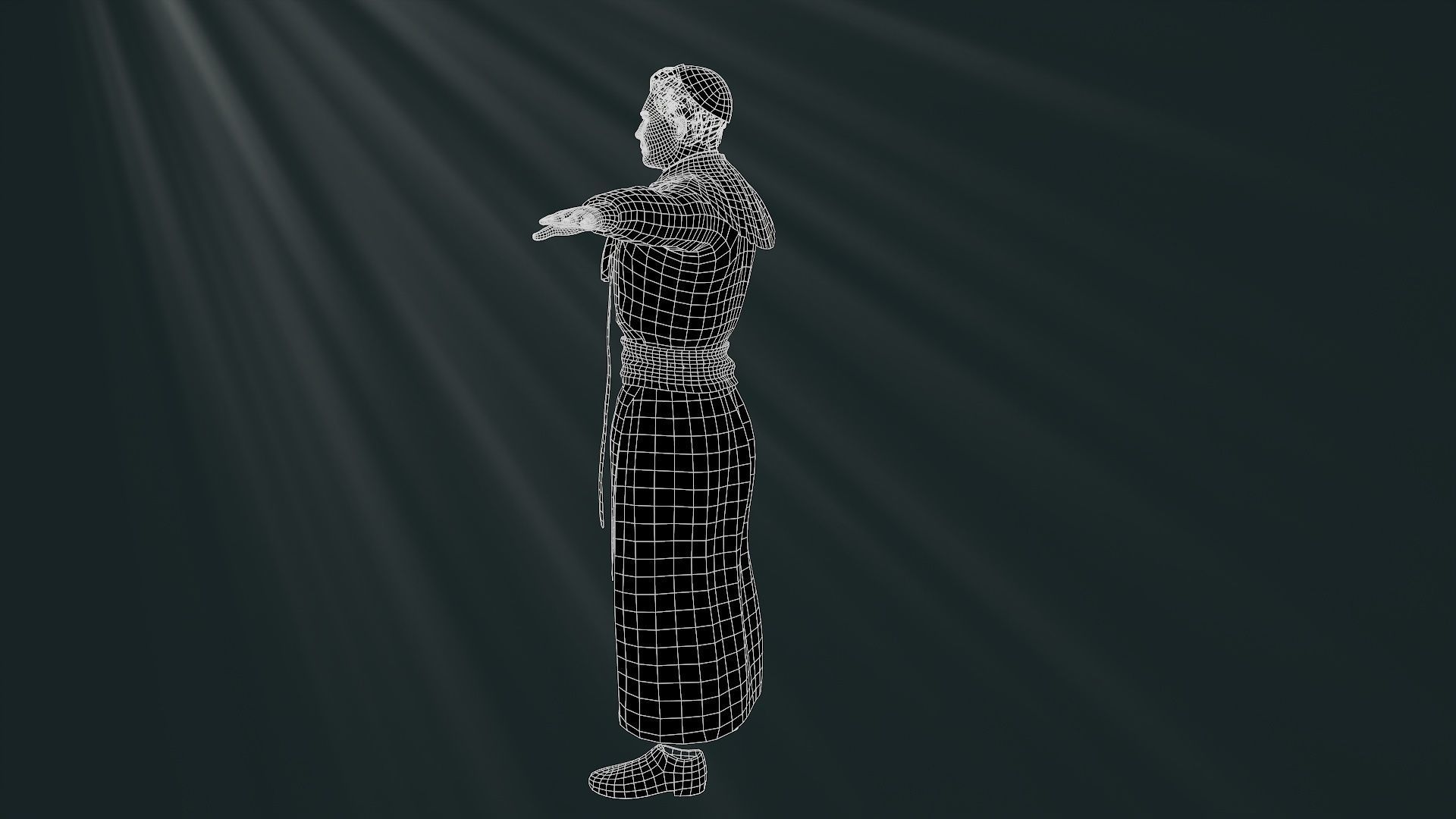 Priest Low-poly 3D model_70