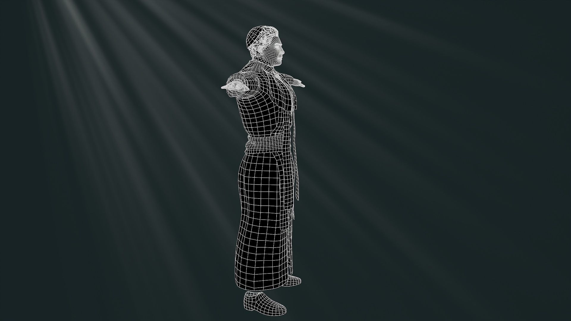 Priest Low-poly 3D model_65