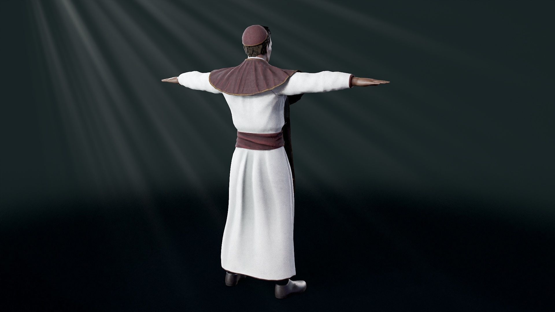 Priest Low-poly 3D model_57