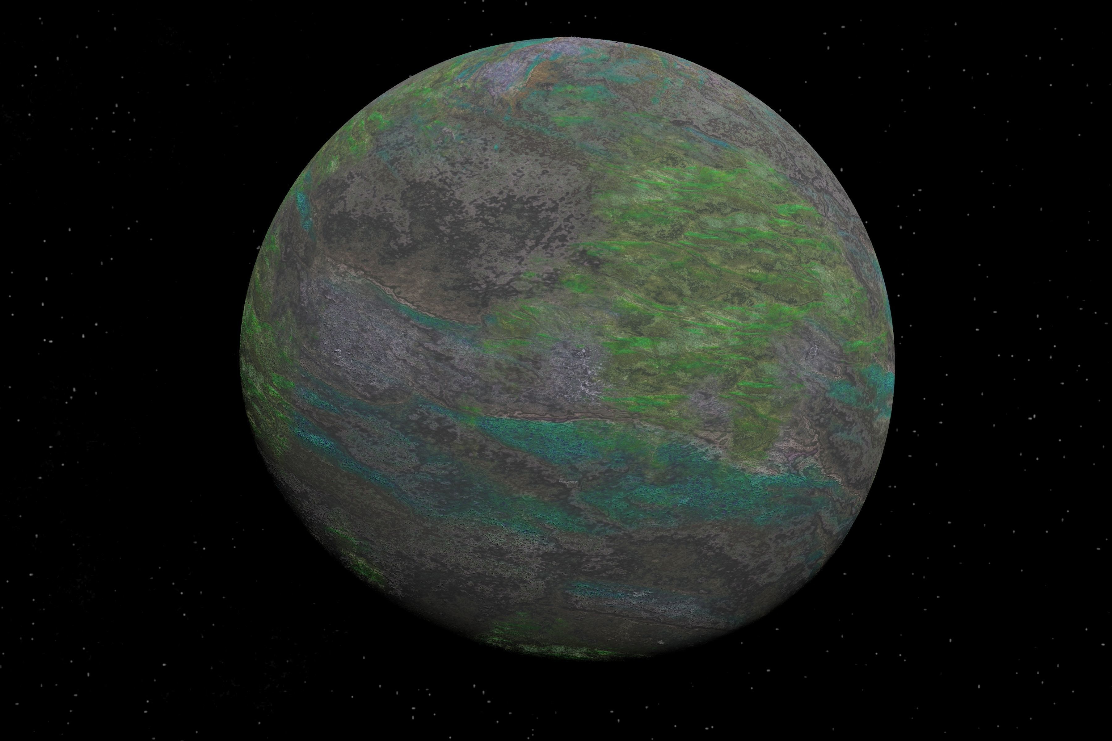 alien moon 001 Low-poly 3D model_2