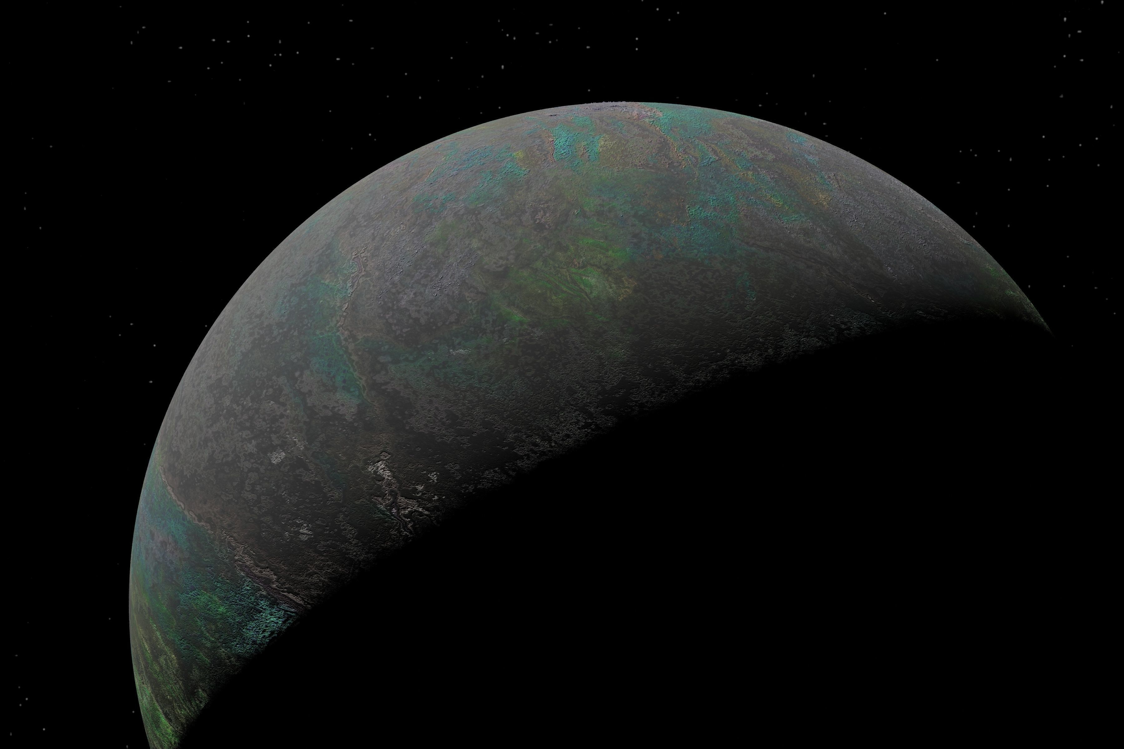 alien moon 001 Low-poly 3D model_5