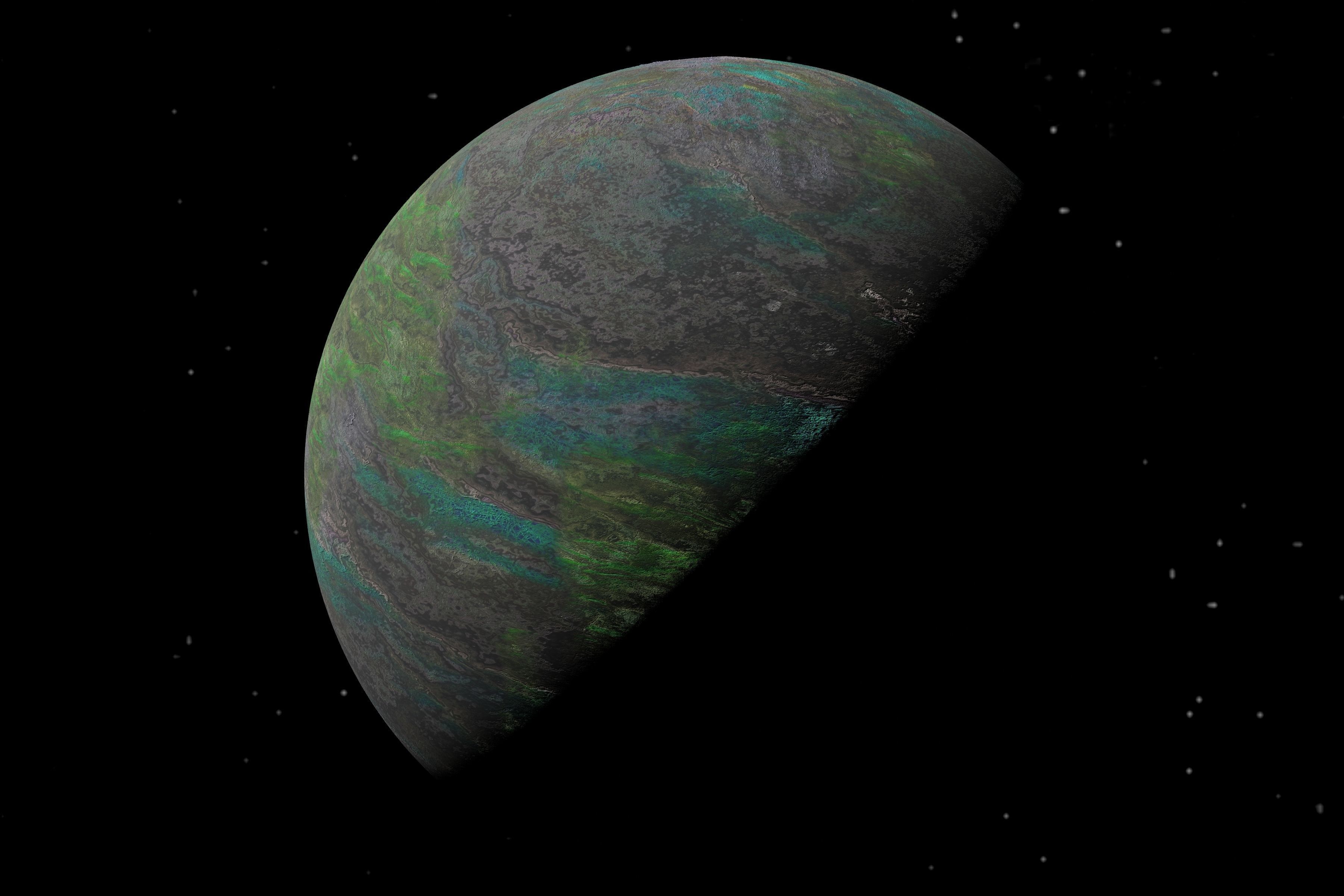 alien moon 001 Low-poly 3D model_12