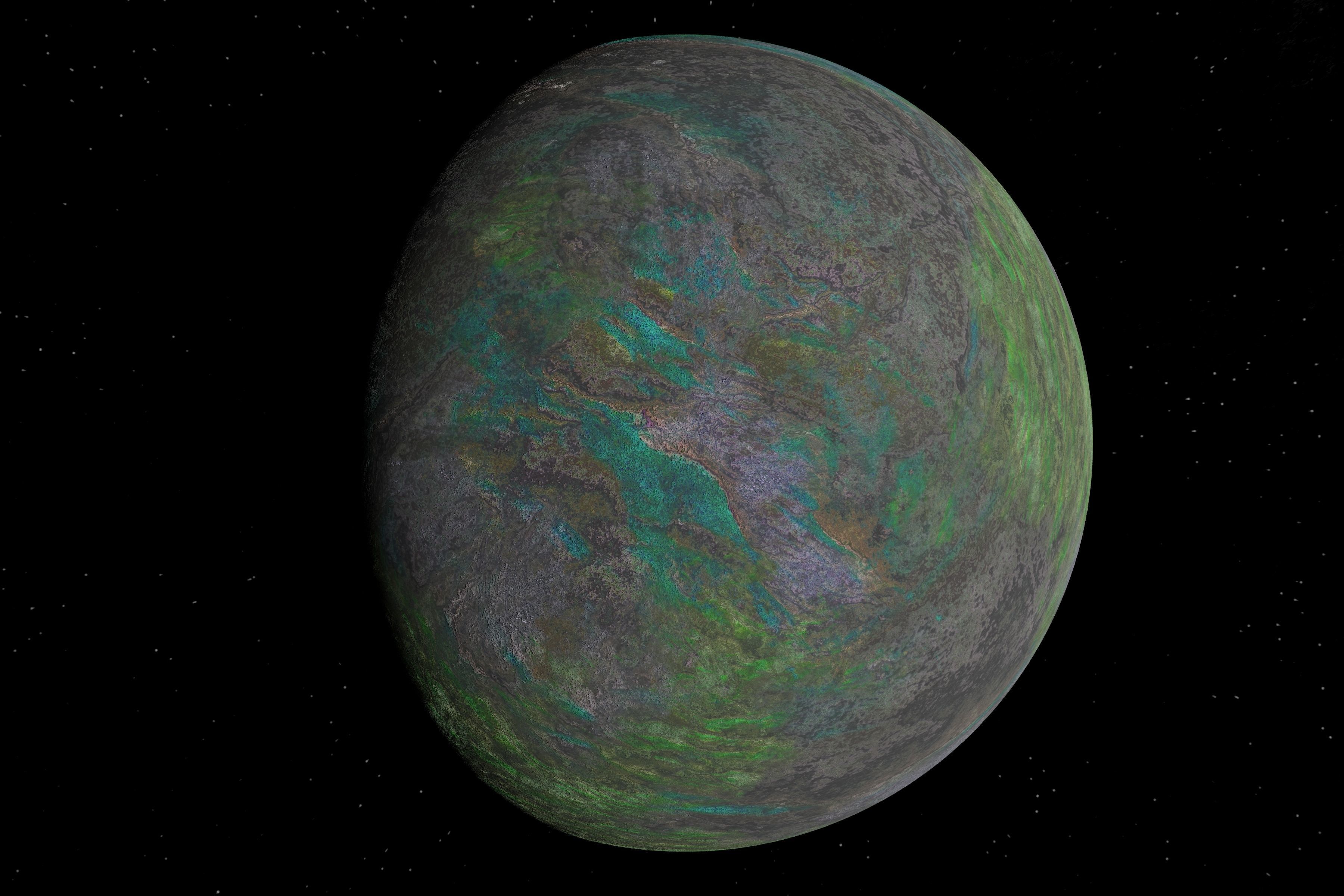 alien moon 001 Low-poly 3D model_6