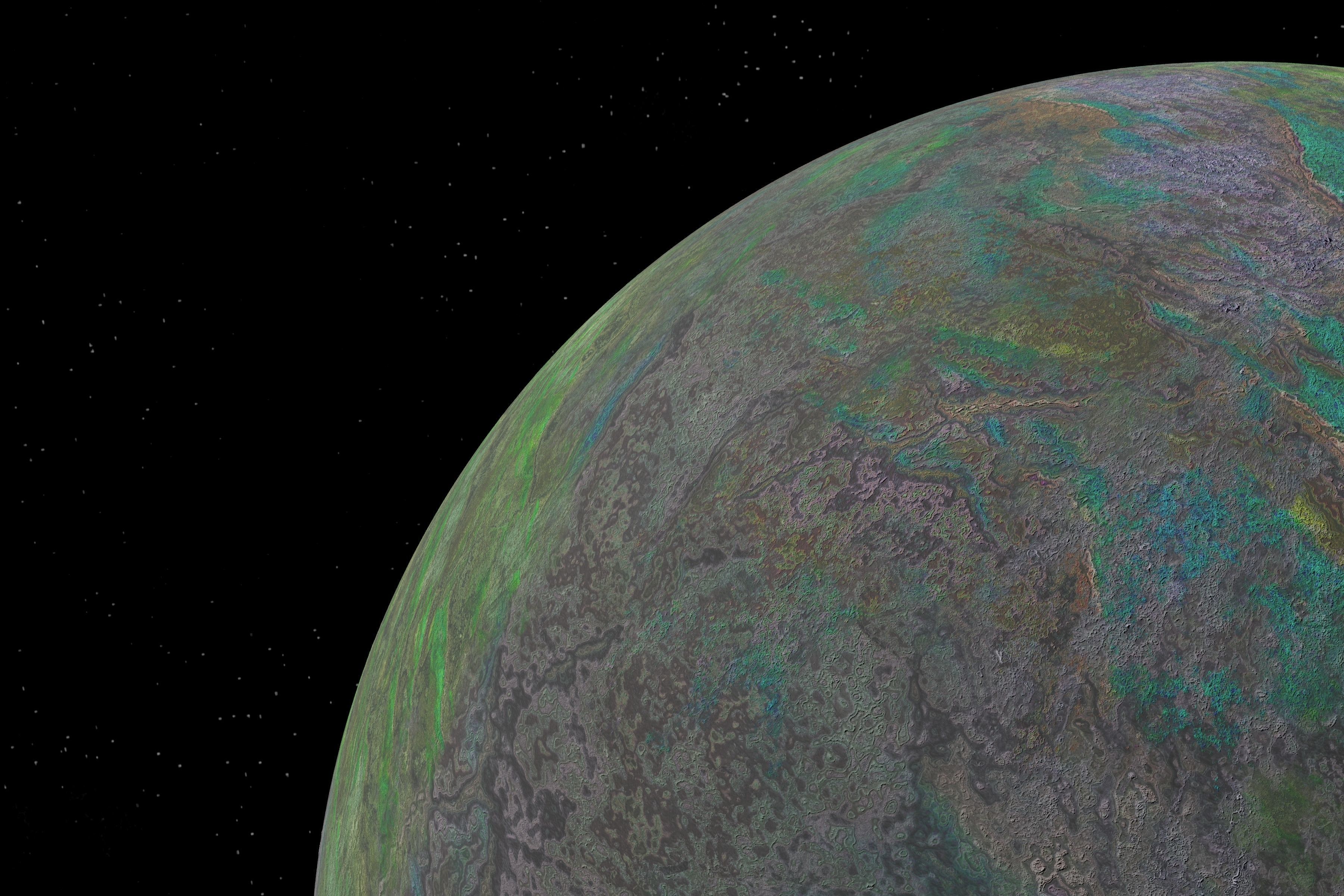 alien moon 001 Low-poly 3D model_10