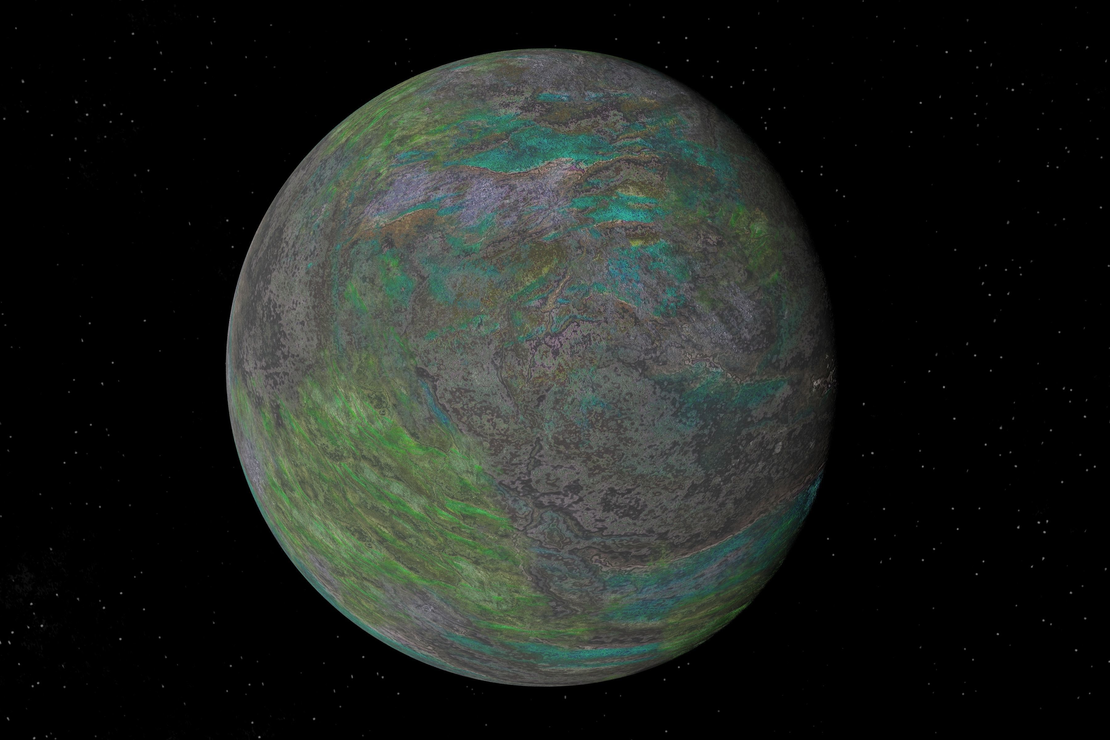 alien moon 001 Low-poly 3D model_7