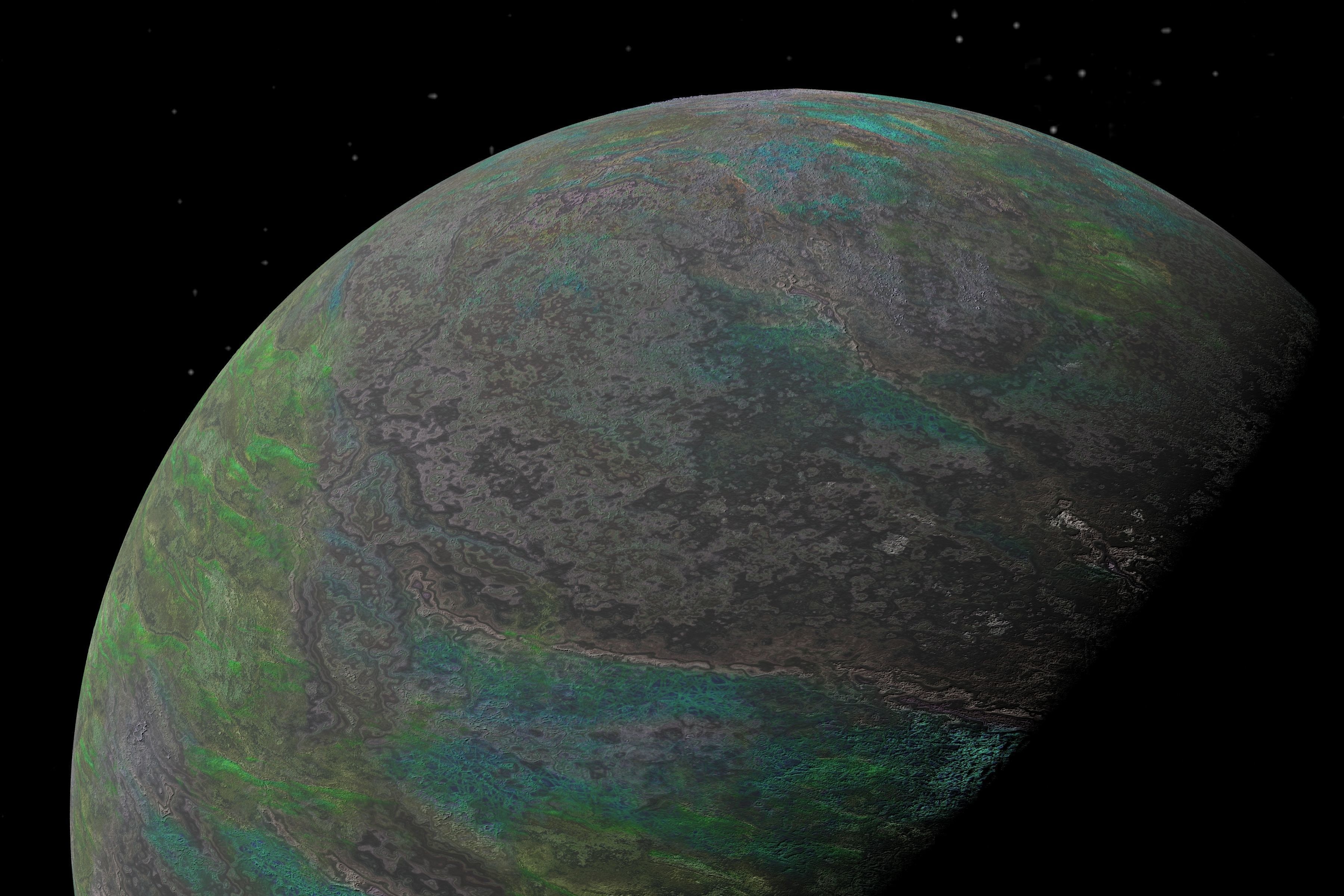 alien moon 001 Low-poly 3D model_1