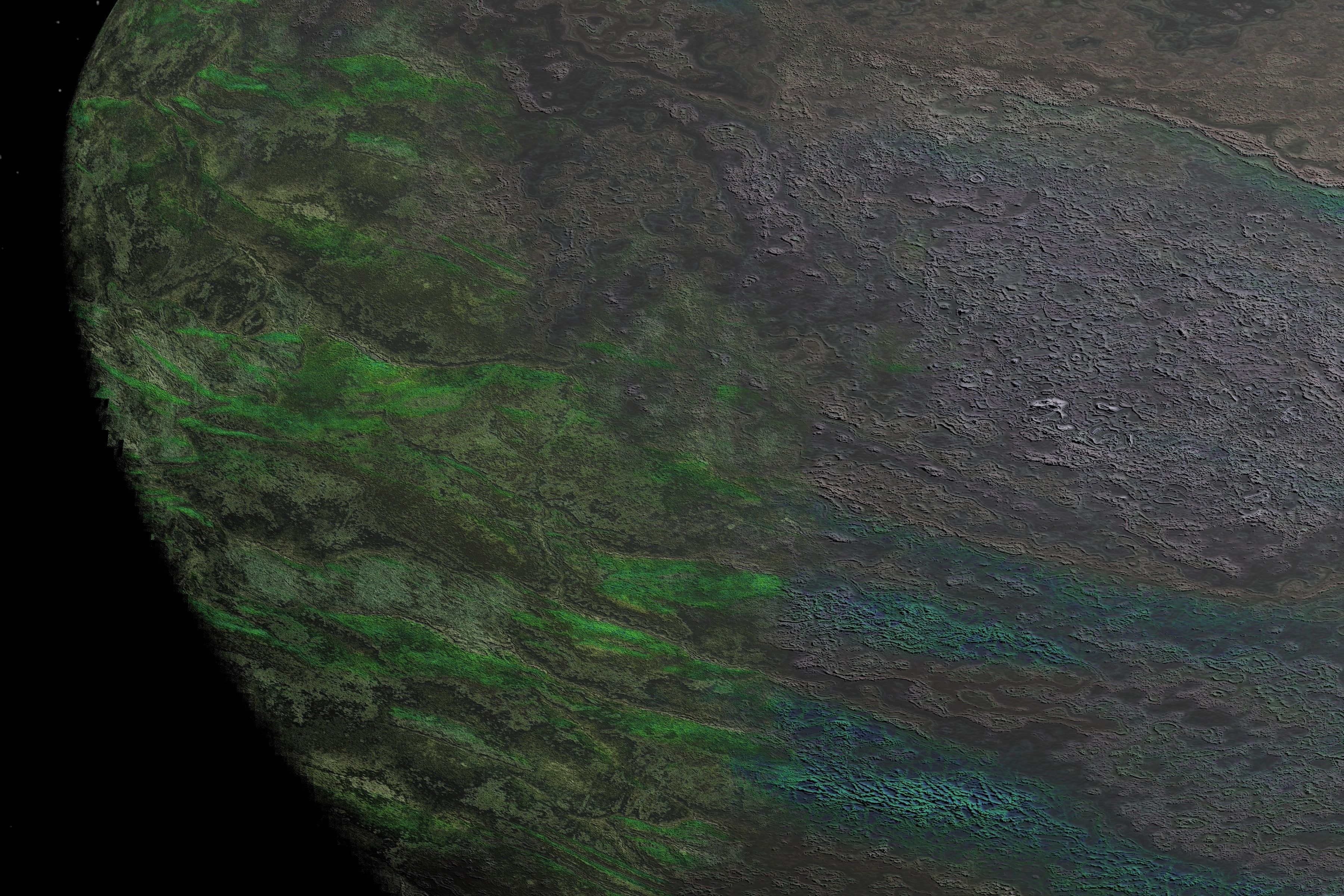 alien moon 001 Low-poly 3D model_13