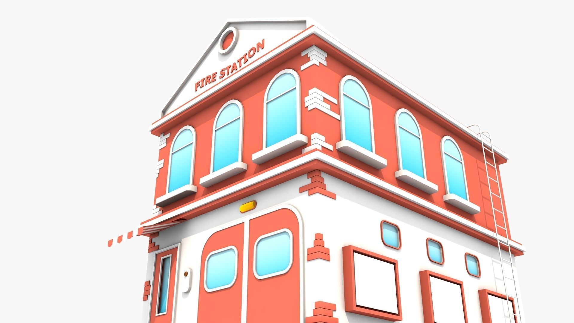 Fire Station 3D model_3