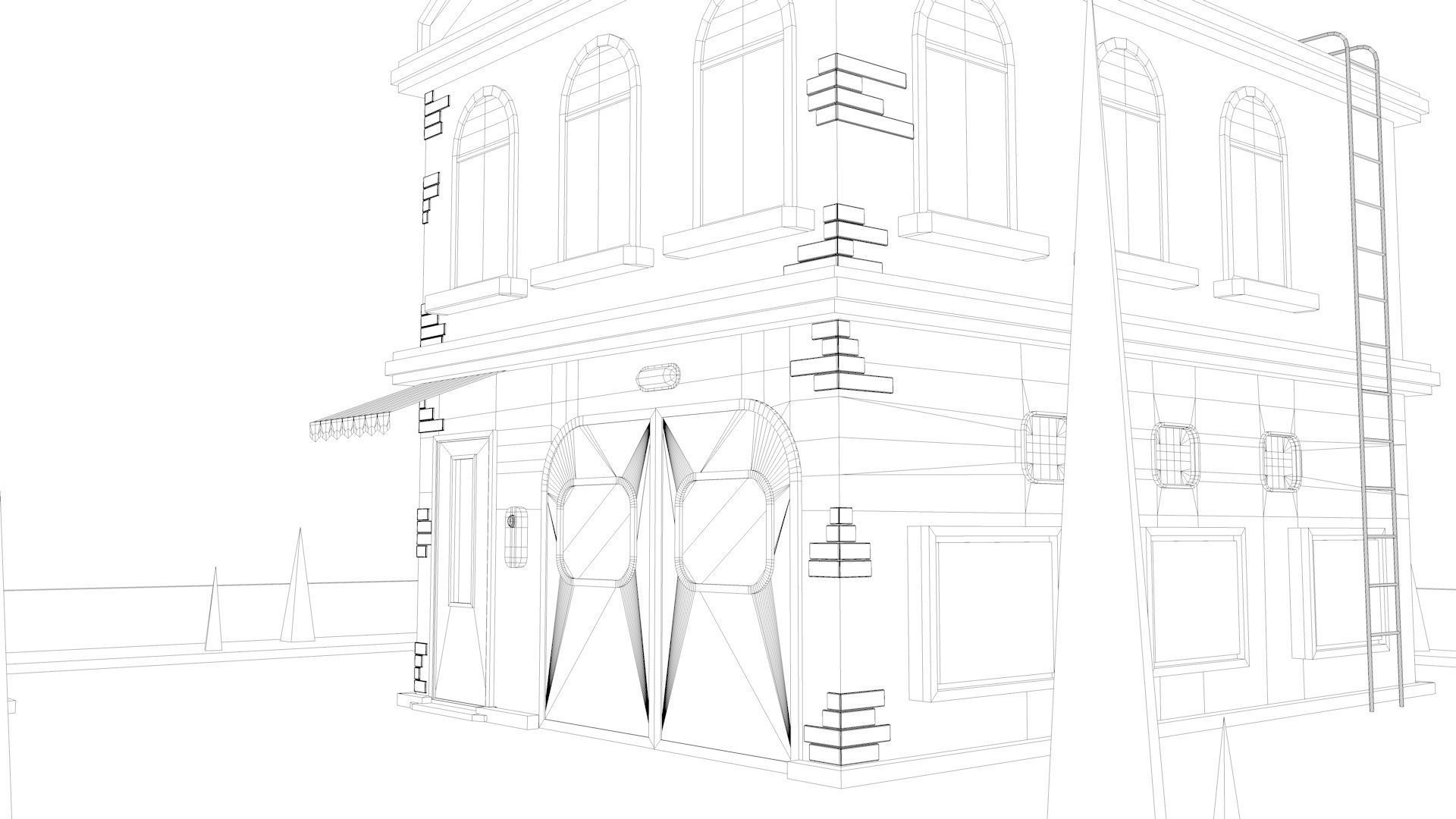 Fire Station 3D model_8