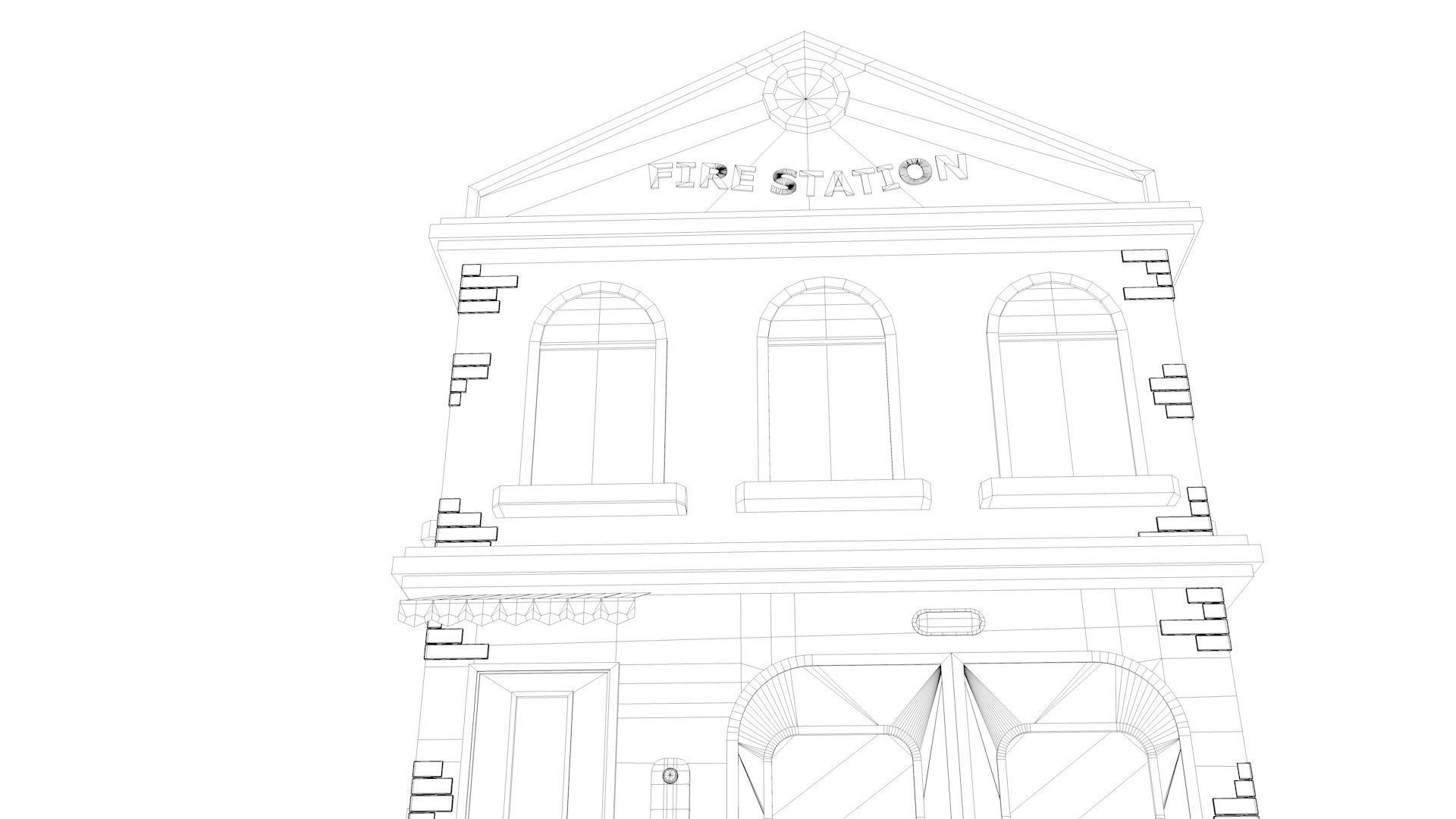 Fire Station 3D model_7