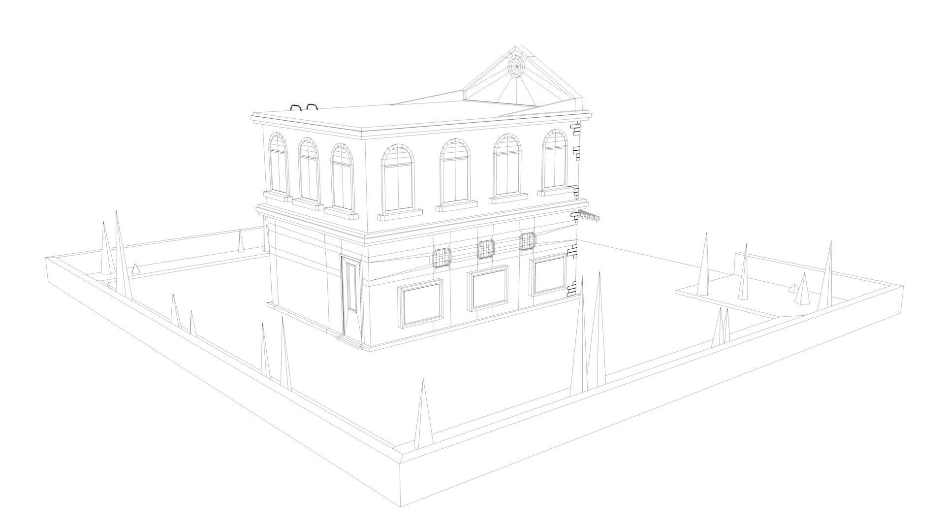 Fire Station 3D model_11