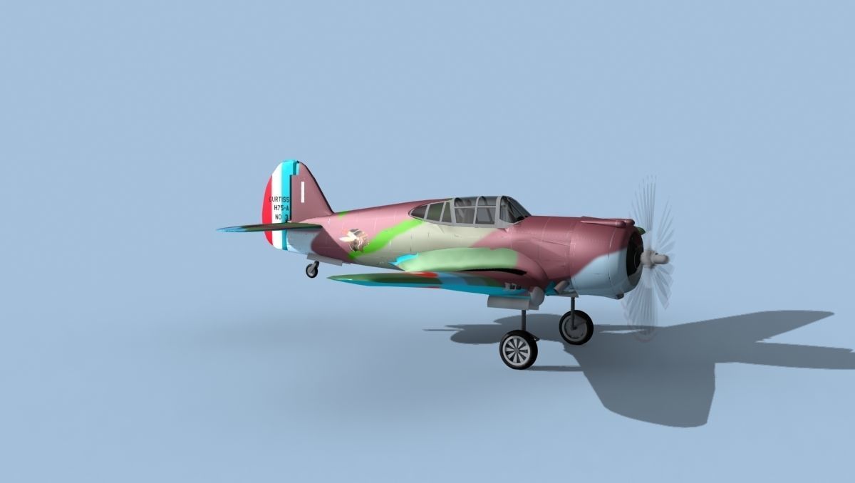 Curtiss H-75C Mohawk V09 France 3D model_3