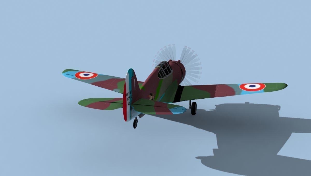 Curtiss H-75C Mohawk V09 France 3D model_6