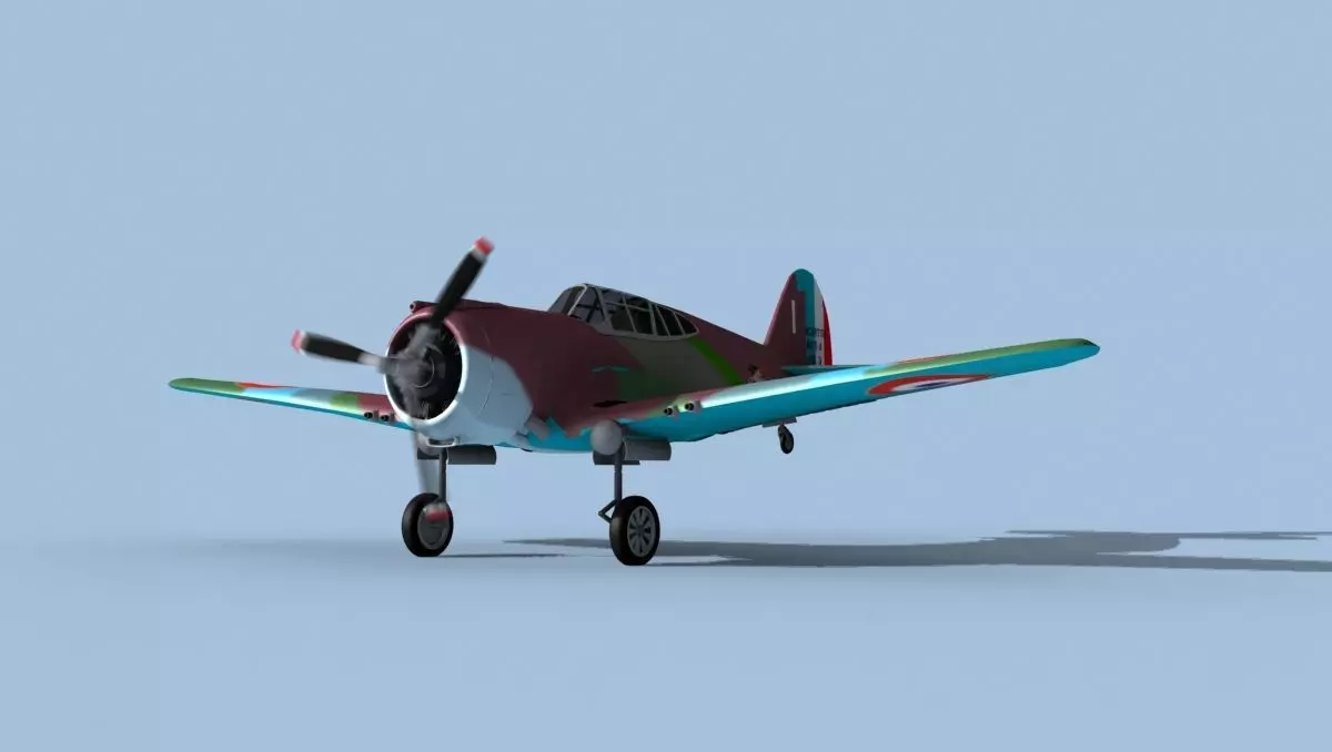 Curtiss H-75C Mohawk V09 France 3D model_0