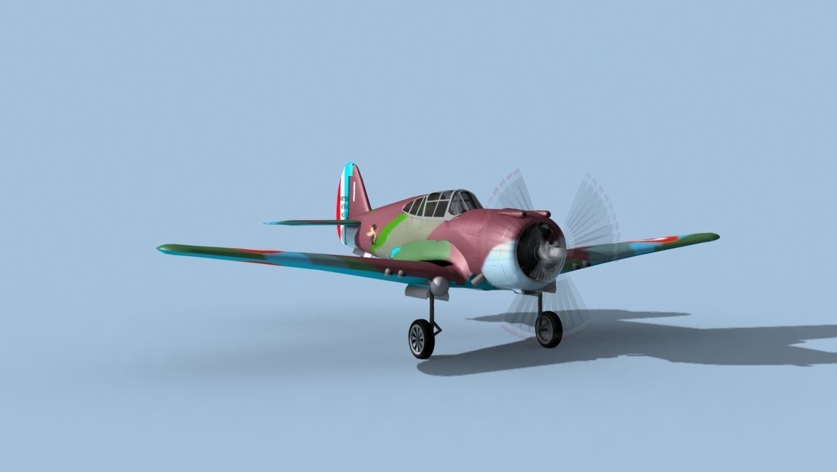 Curtiss H-75C Mohawk V09 France 3D model_2