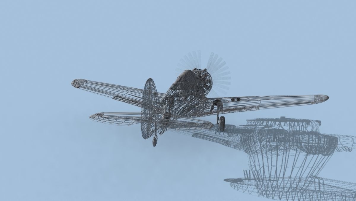 Curtiss H-75C Mohawk V10 France 3D model_13