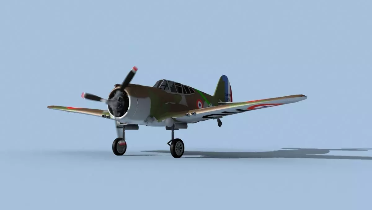 Curtiss H-75C Mohawk V10 France 3D model_0