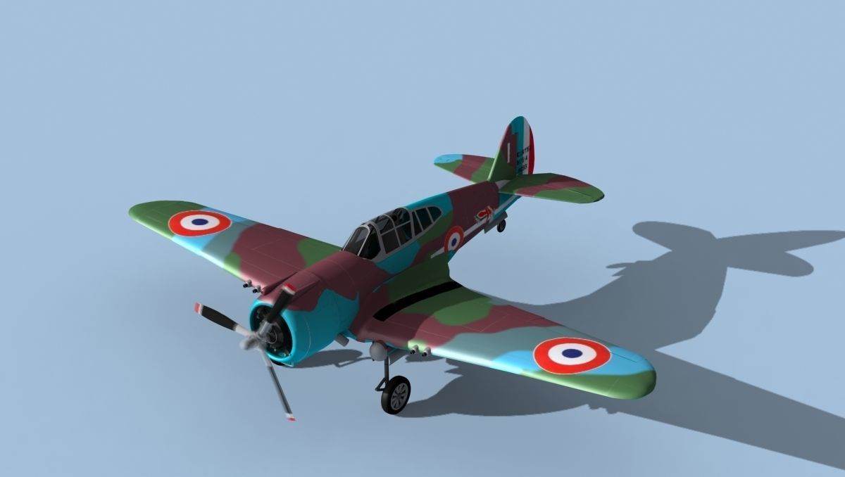 Curtiss H-75C Mohawk V11 France 3D model_10