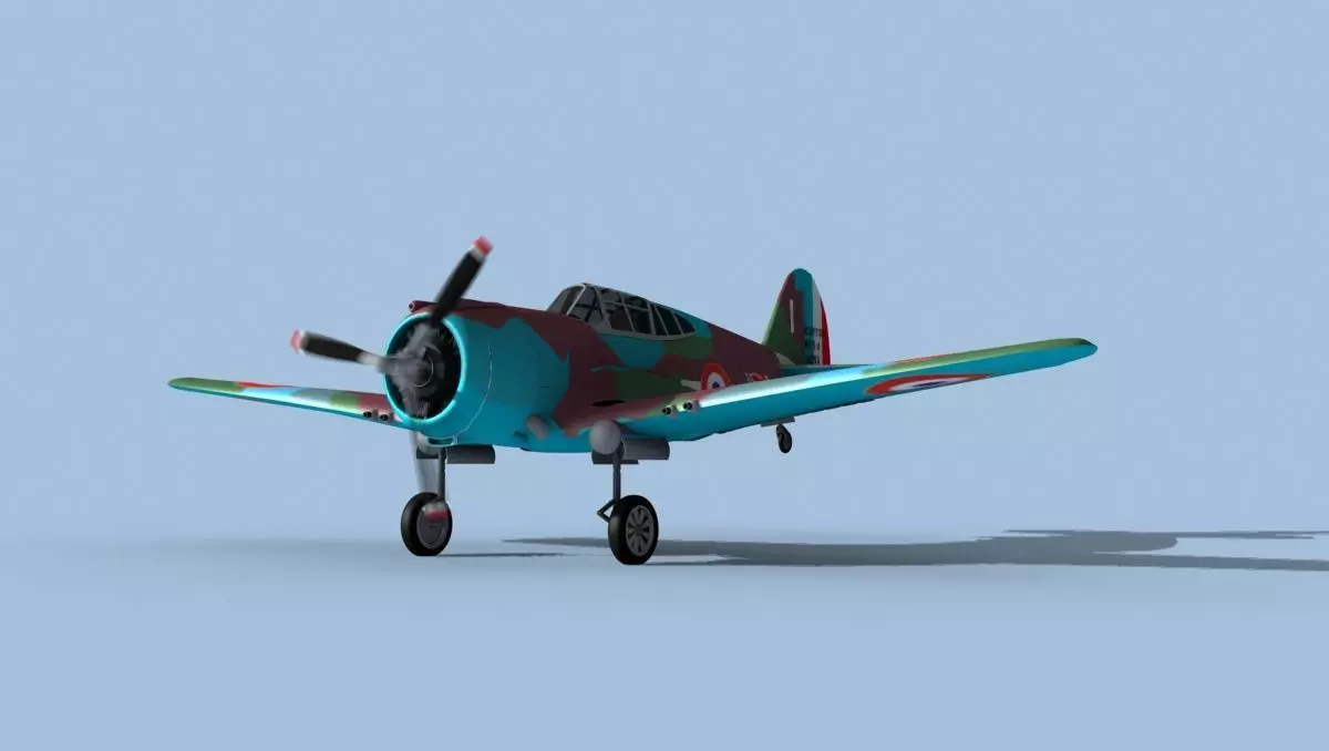 Curtiss H-75C Mohawk V11 France 3D model_0