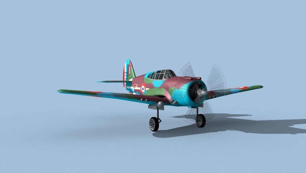 Curtiss H-75C Mohawk V11 France 3D model_2