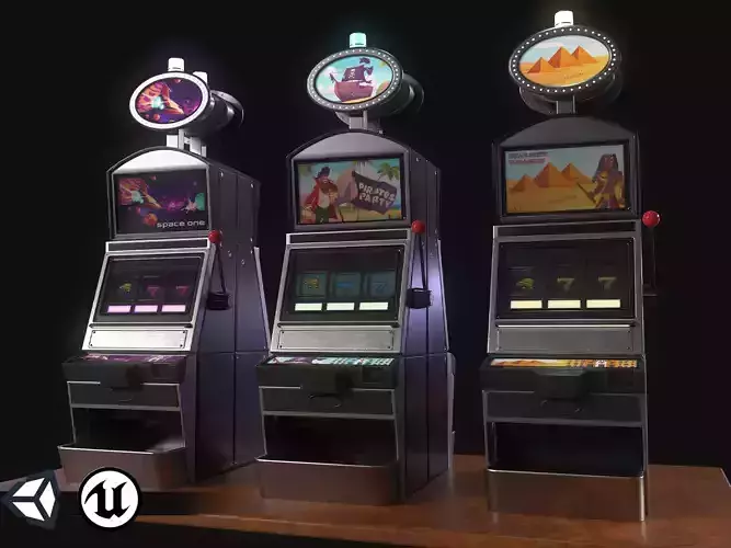 PBR Assets - Casino Machines Low-poly 3D model