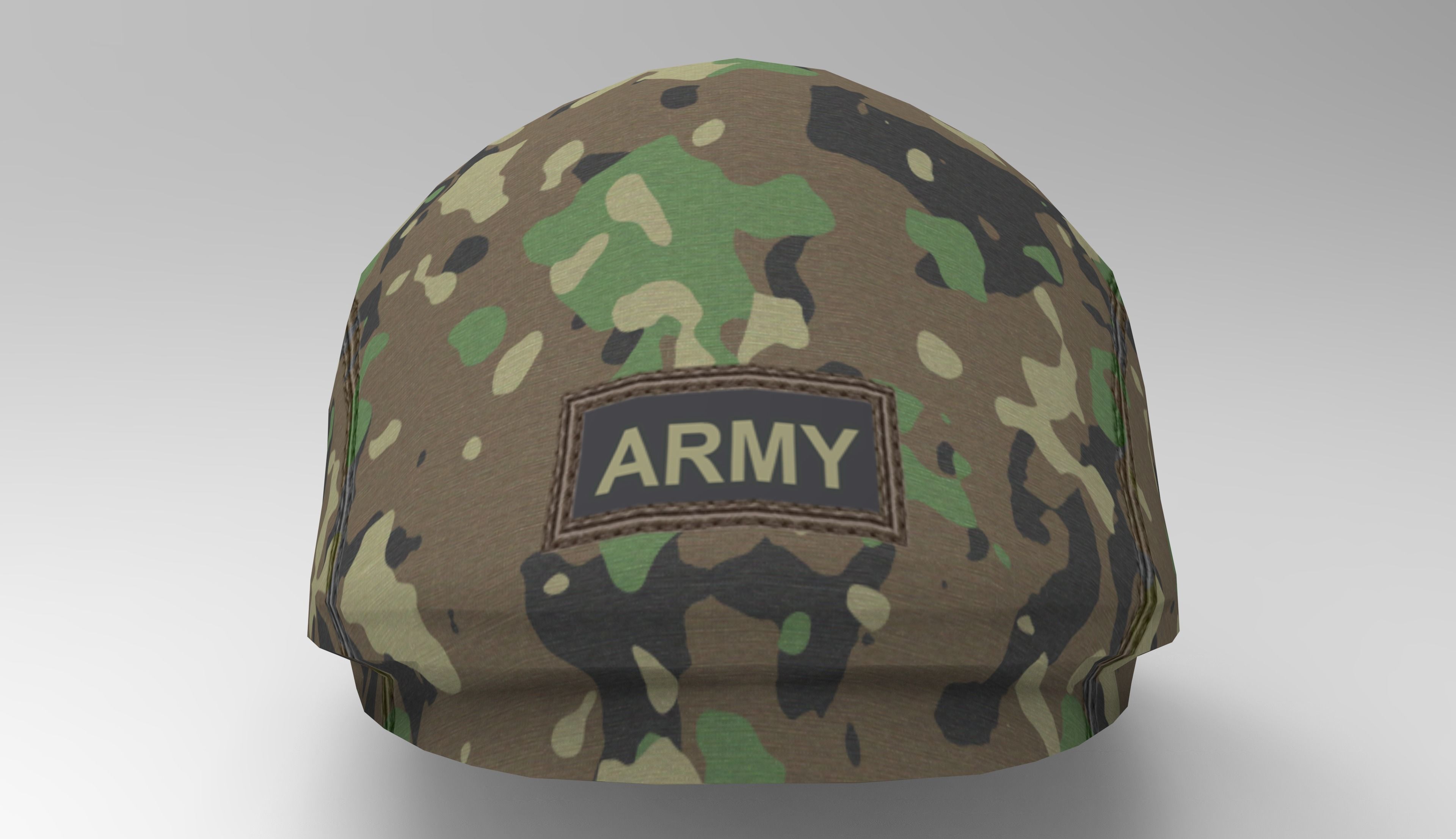 Army Hat Low-poly 3D model_12