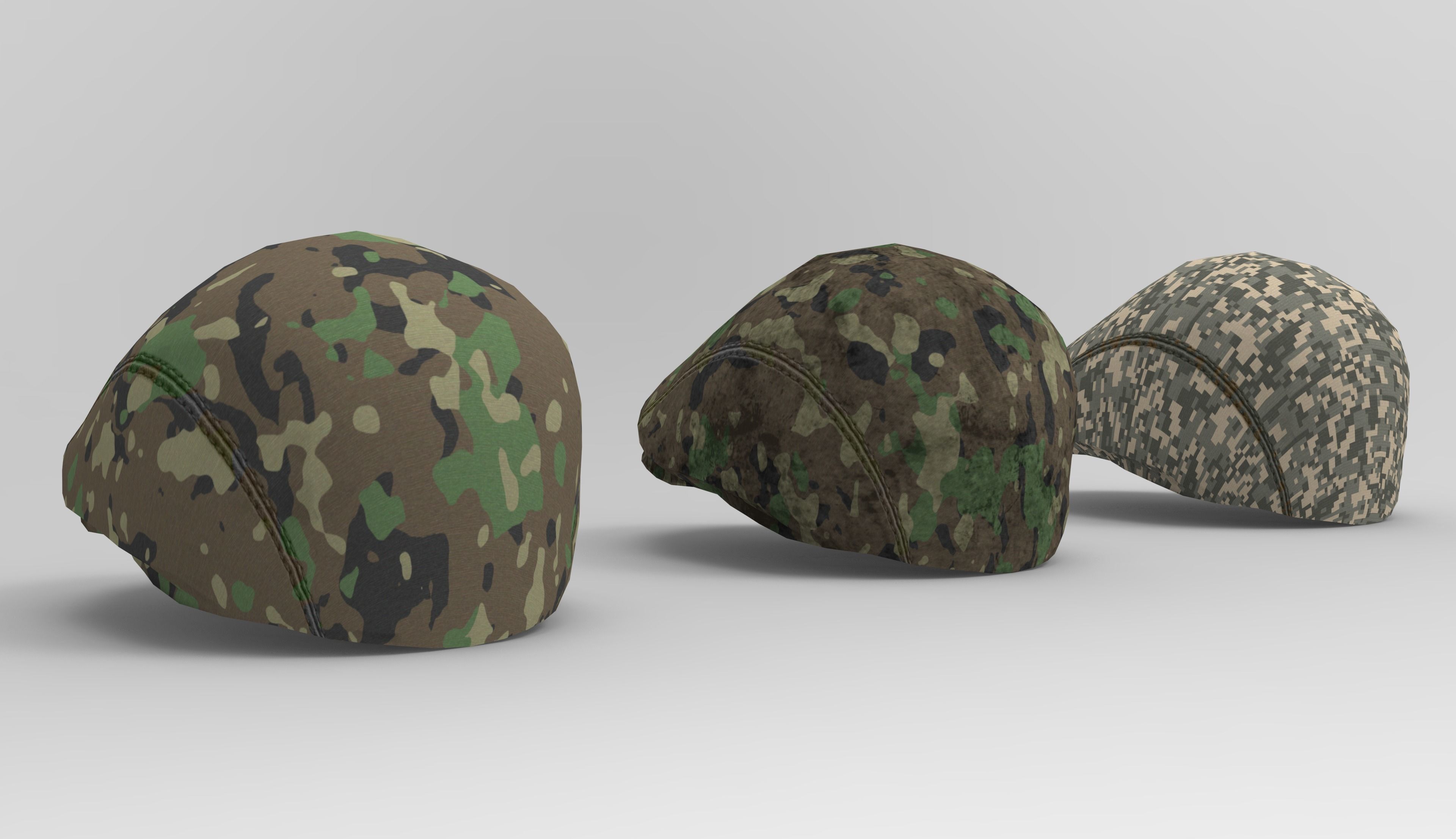 Army Hat Low-poly 3D model_3