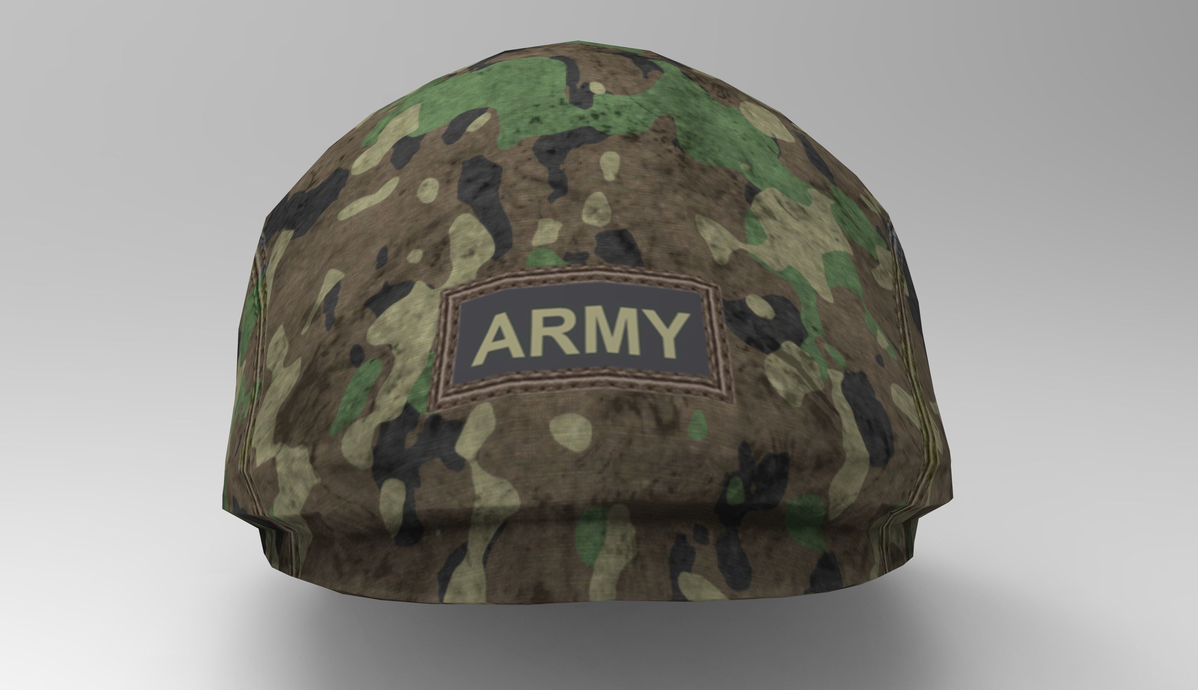 Army Hat Low-poly 3D model_9