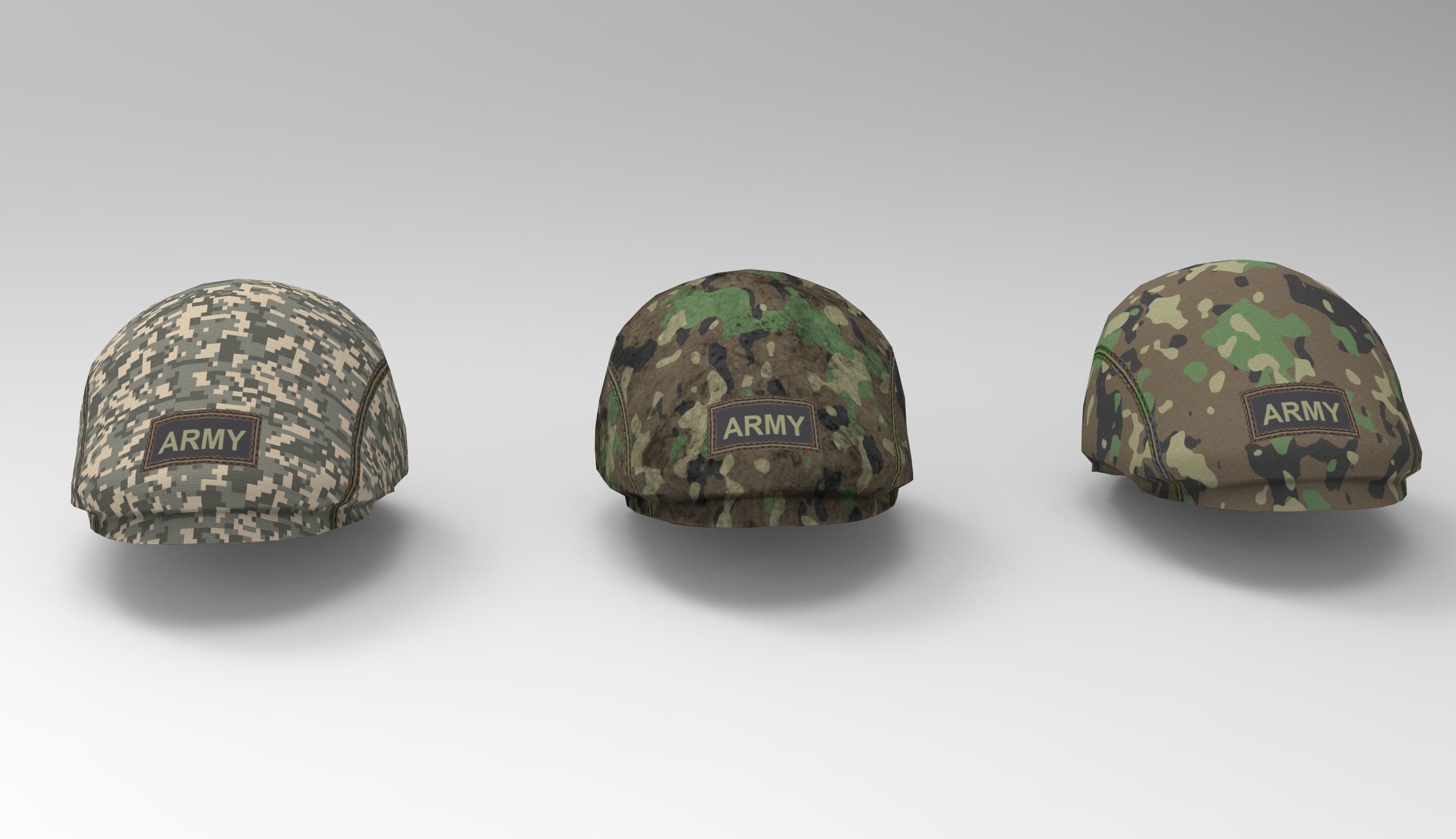 Army Hat Low-poly 3D model_1