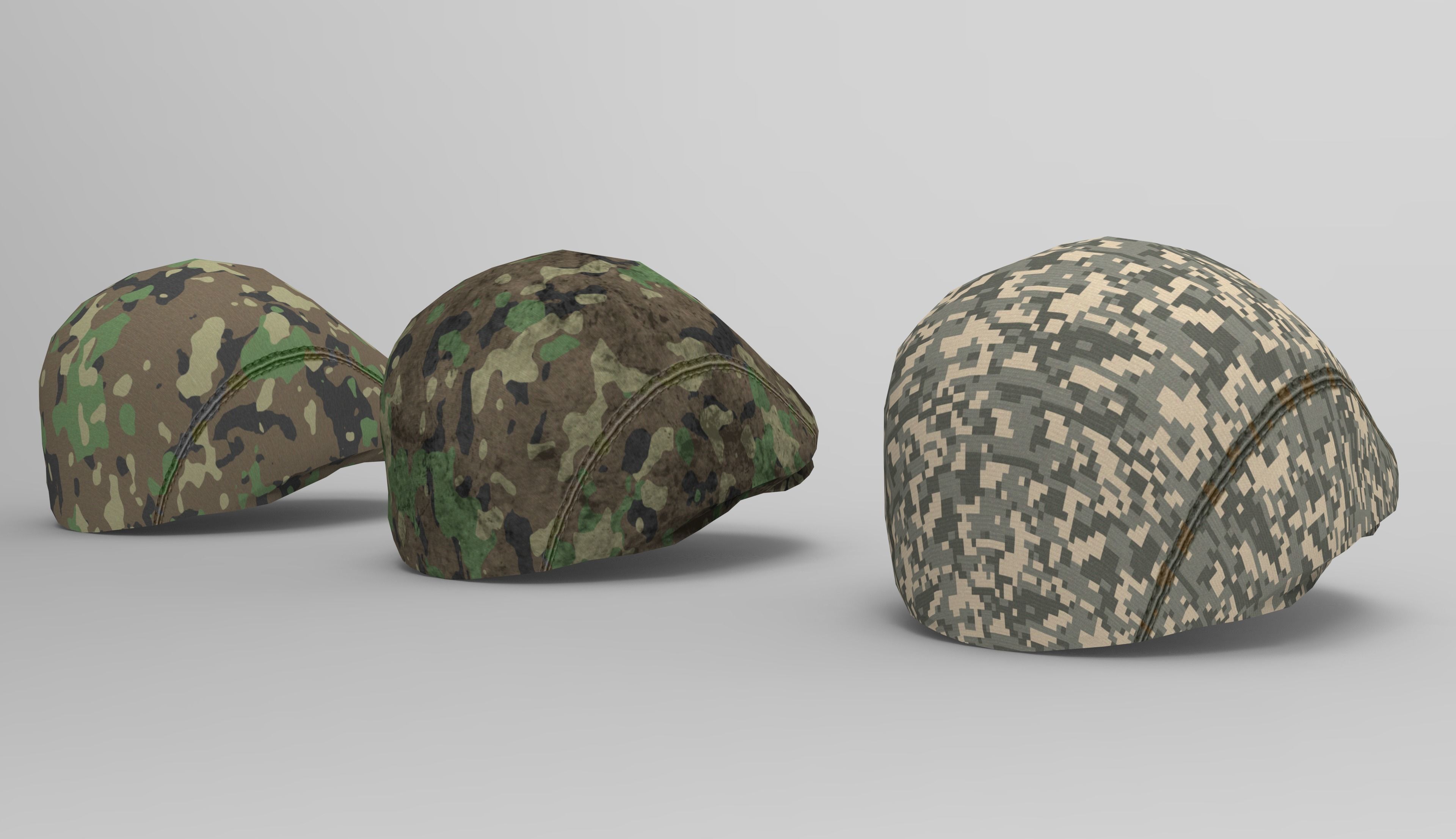 Army Hat Low-poly 3D model_4