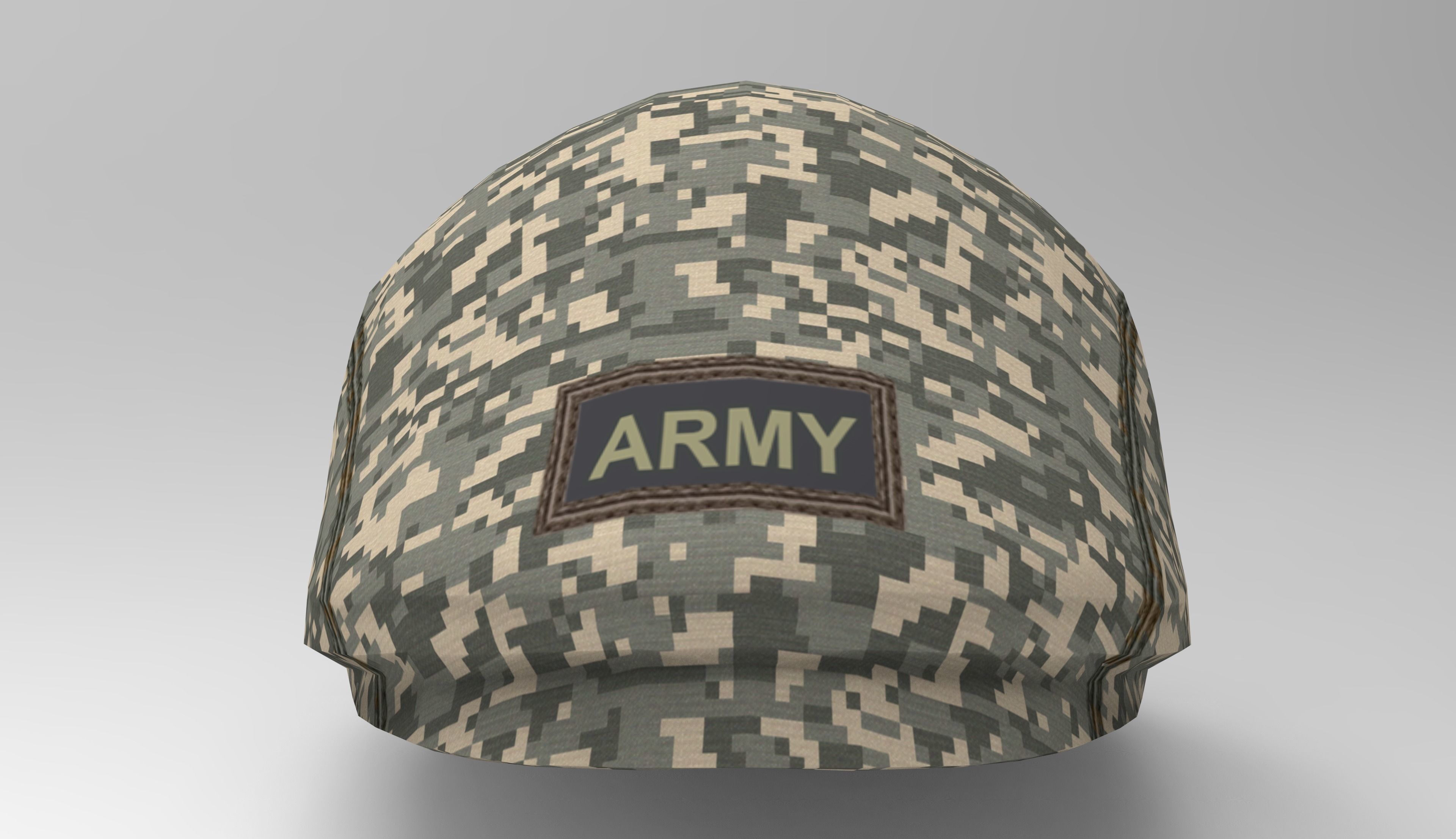 Army Hat Low-poly 3D model_7