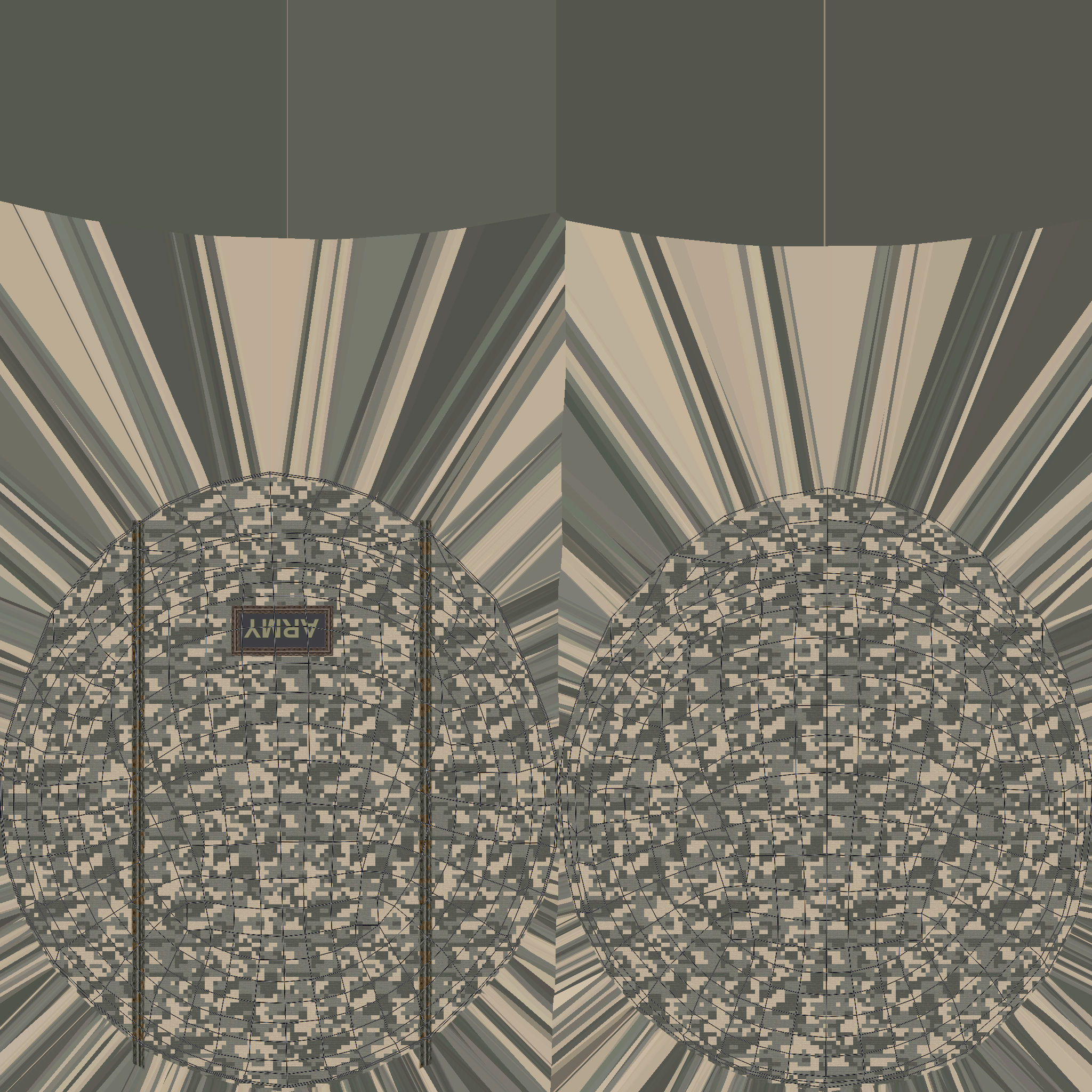 Army Hat Low-poly 3D model_16