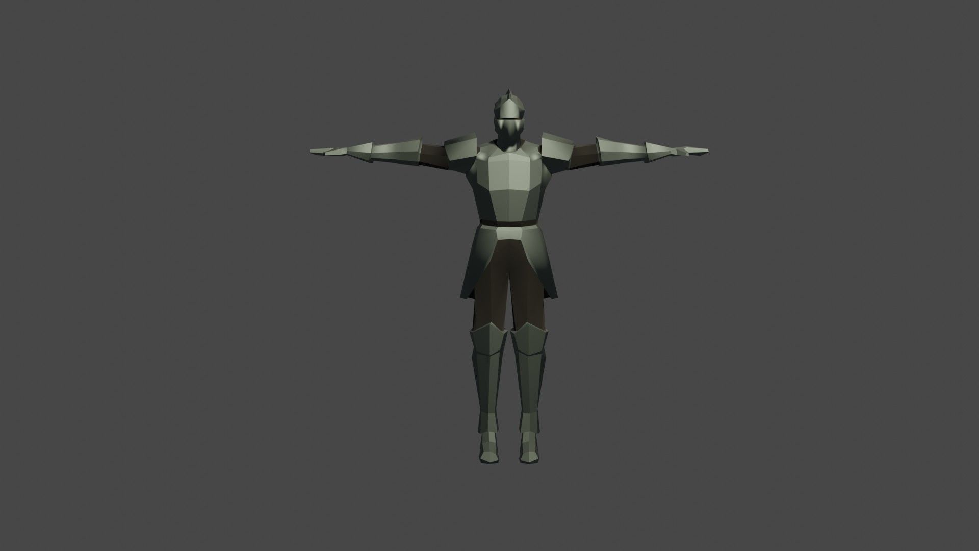 Lowpoly Knight model 02 with sword and shield Low-poly 3D model_4