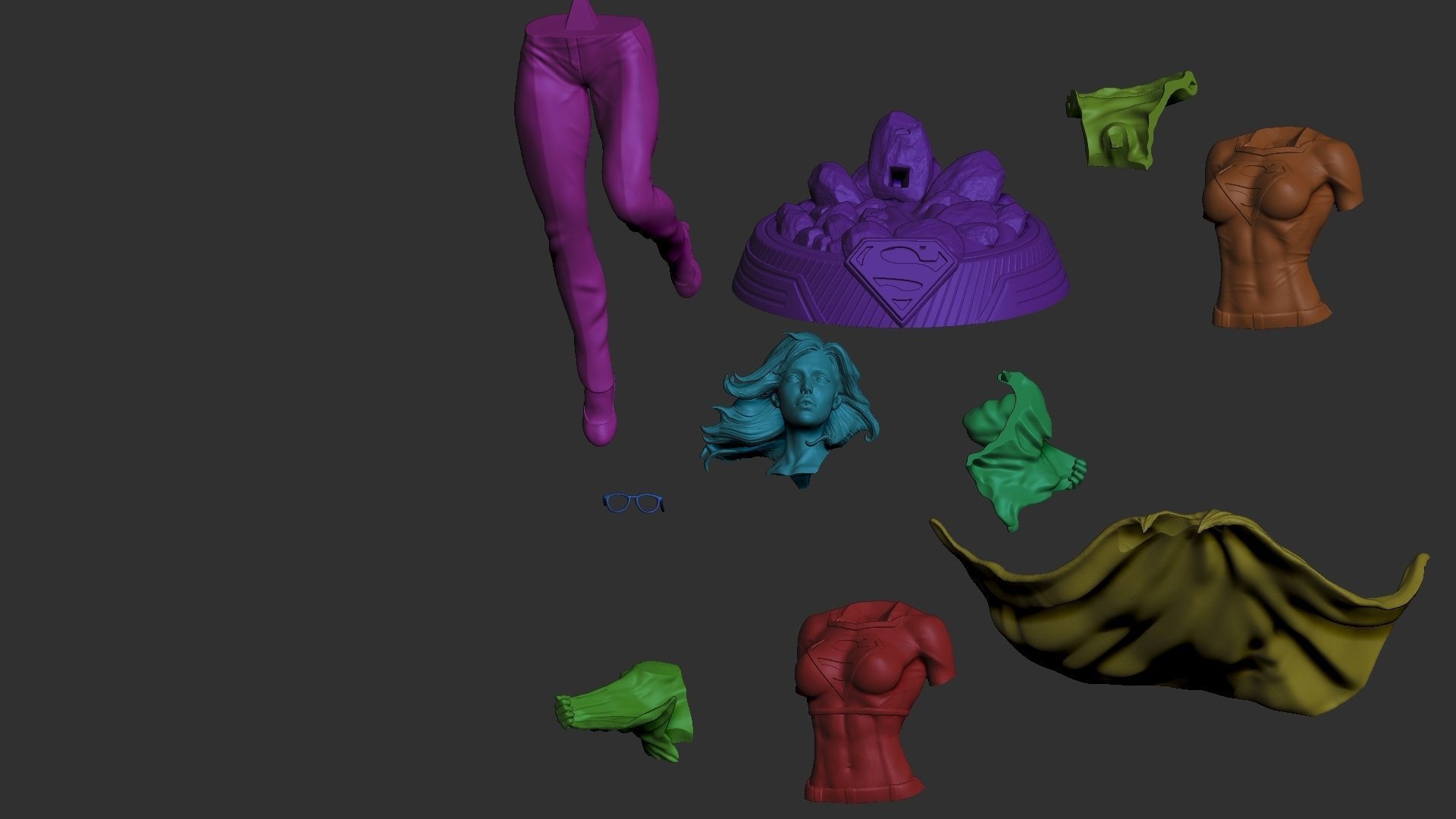Supergirl 3D PRINT 3D print model_7