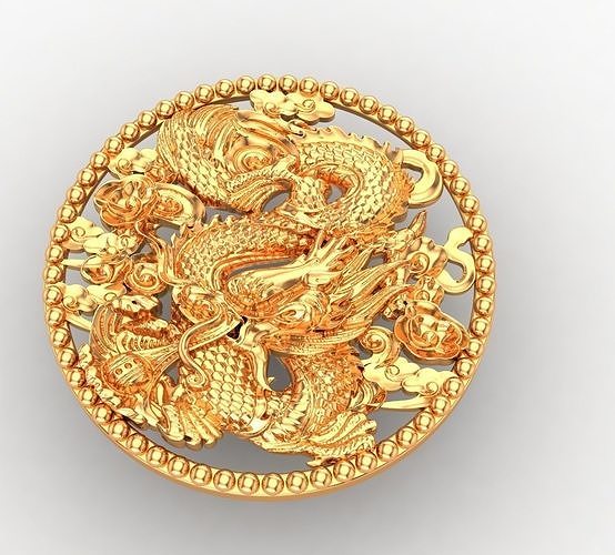 Dragon pendant 3D print model