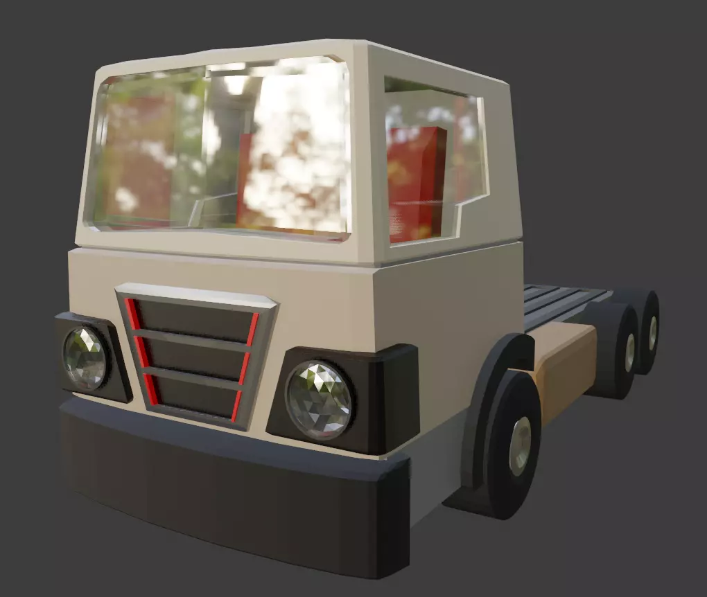 Low Poly Truck toy Free low-poly 3D model