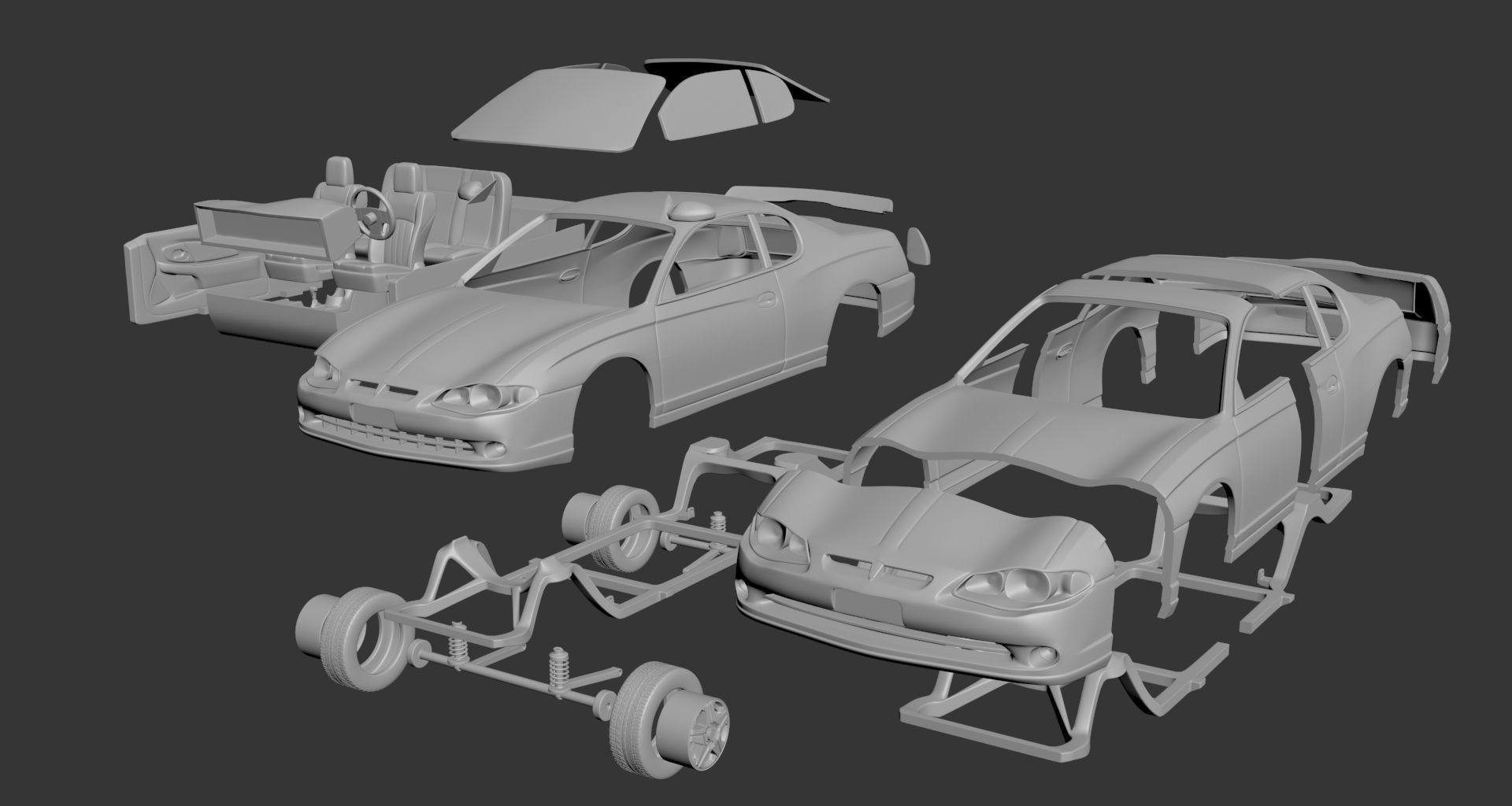 Chevrolet Monte Carlo 2005 3D print model_8