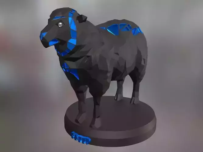 Voronoi Sheep Blue