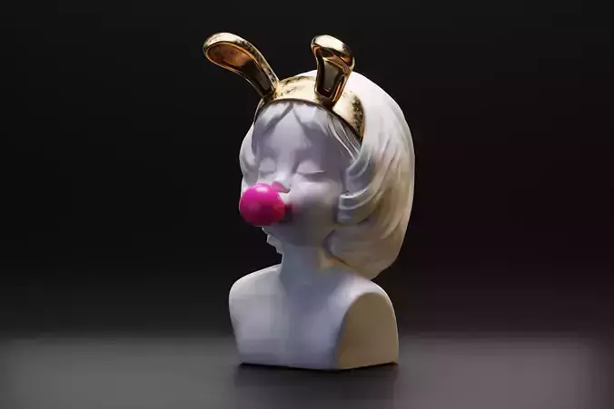 Lovely girl Free 3D print model
