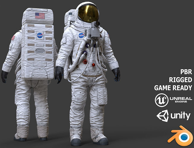 CS03 Space Suit LITE VERSION Low-poly 3D model