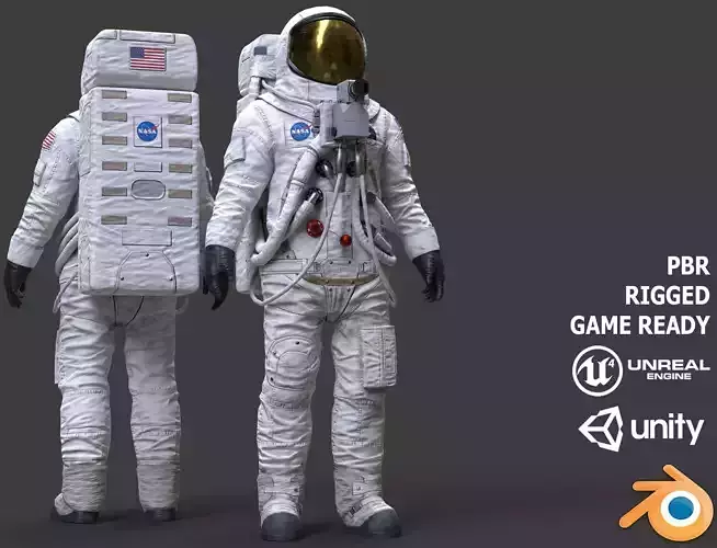 CS03 Space Suit LITE VERSION Low-poly 3D model