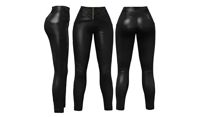 High Waist Skinny Leggings Low-poly 3D model