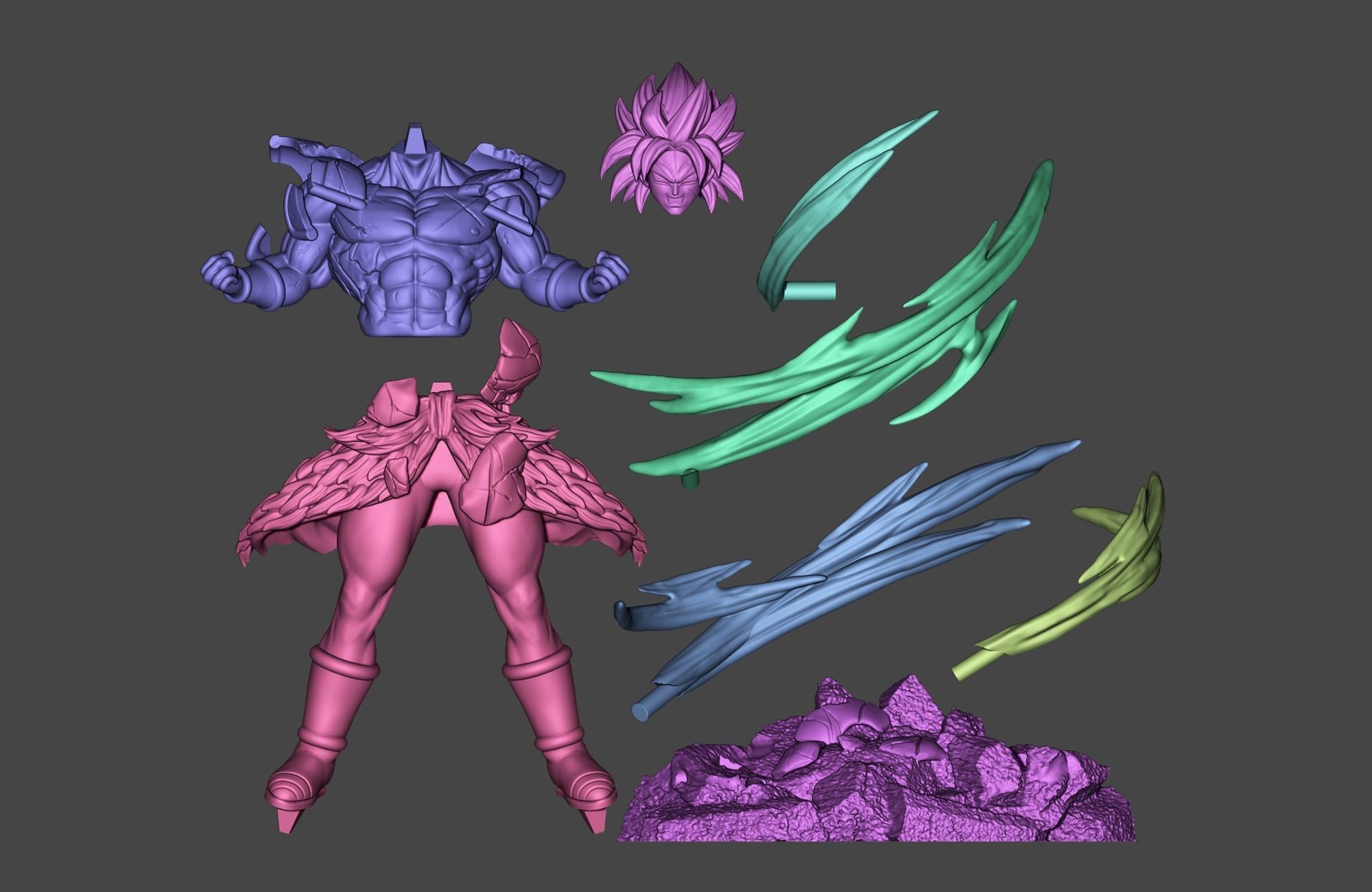 Broly - Dragon Ball Super 3D print model_9