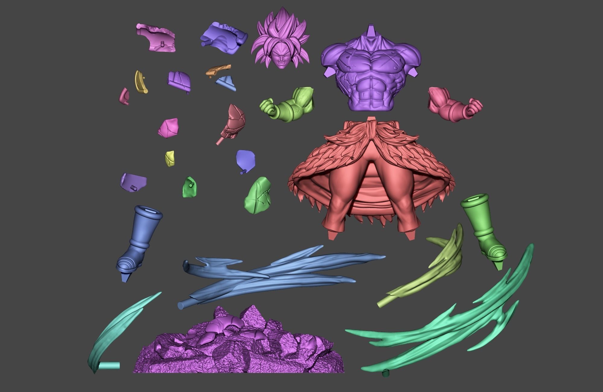 Broly - Dragon Ball Super 3D print model_8