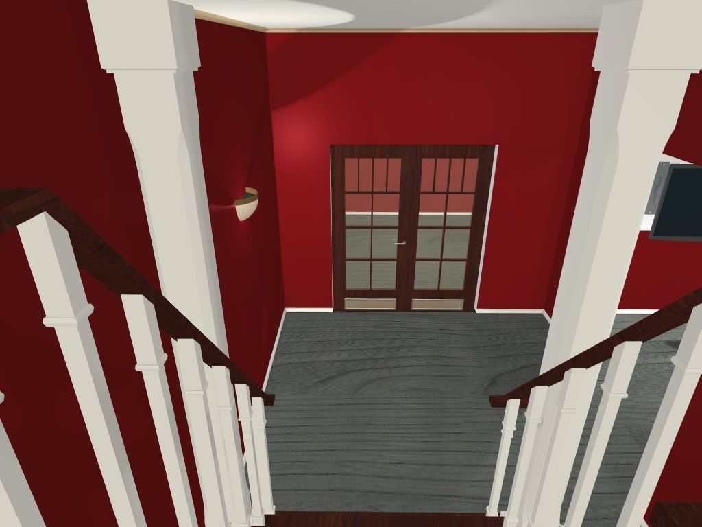 Getaway house with balcony 3D model_3