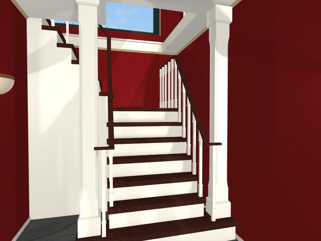 Getaway house with balcony 3D model_14