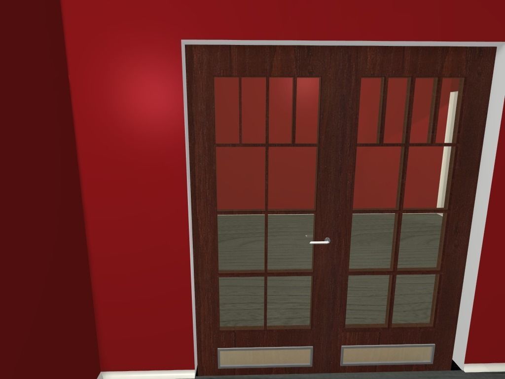 Getaway house with balcony 3D model_4