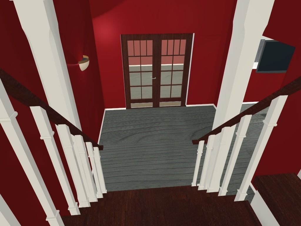 Getaway house with balcony 3D model_2