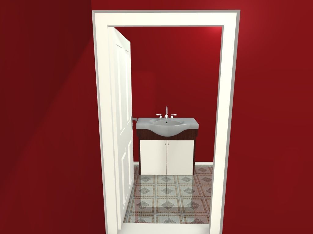 Getaway house with balcony 3D model_7